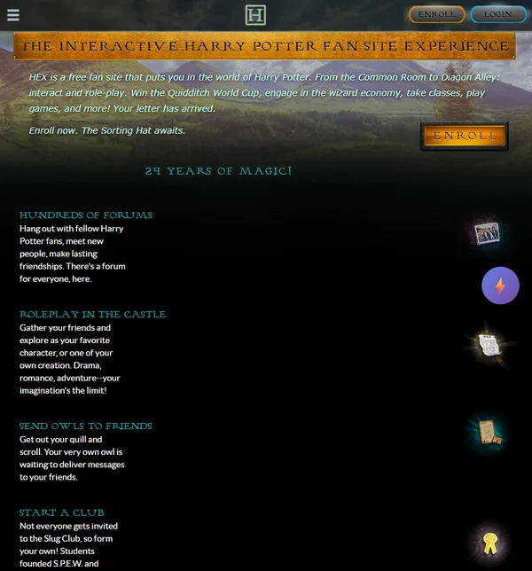HEX RPG Interactive Site