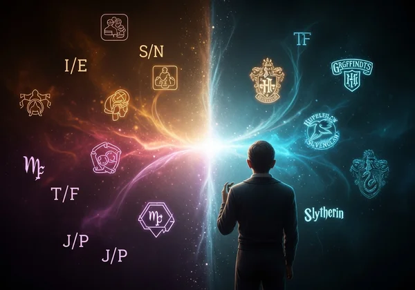 MBTIのフレームワークをホグワーツの寮と価値観の概念と融合させる。