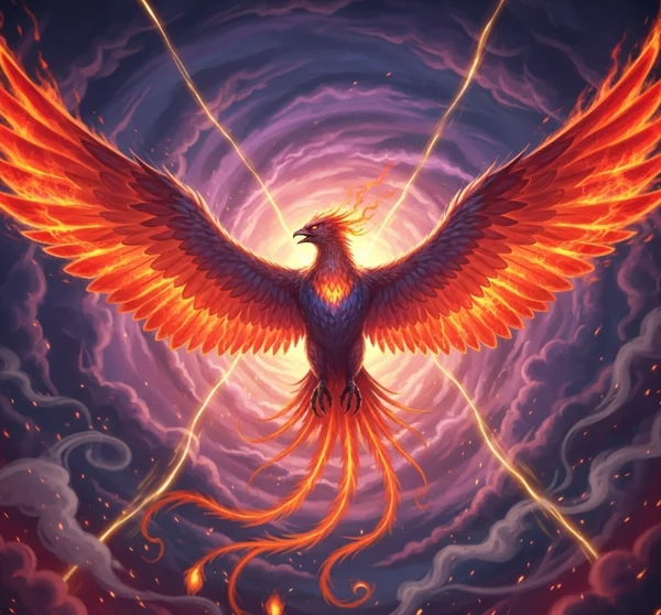 Rare magical creature Patronus, like a powerful phoenix.