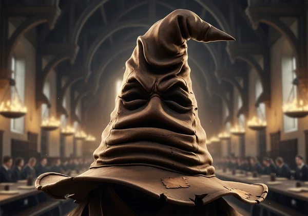 The magical Sorting Hat from Hogwarts castle